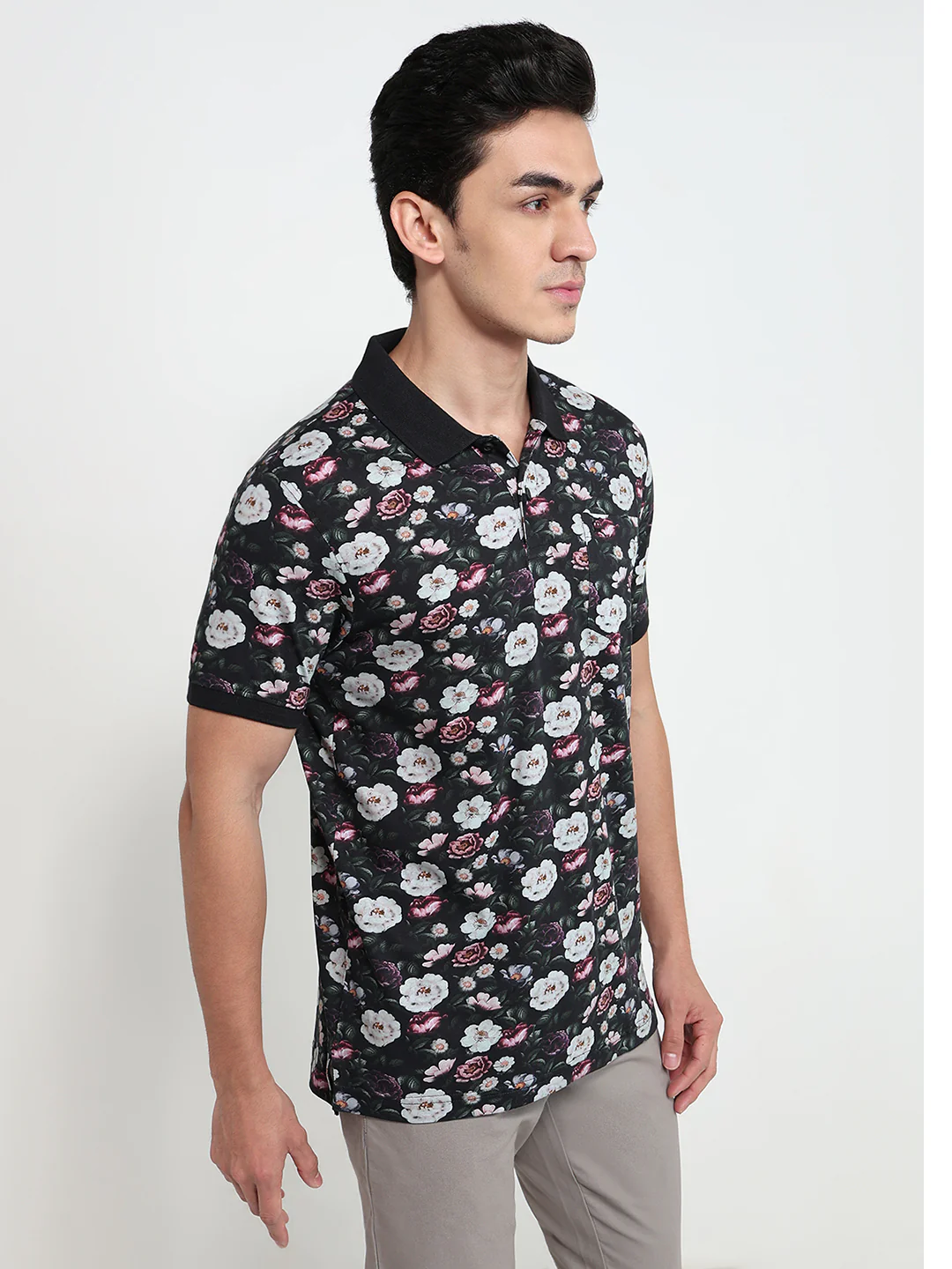 Parx Men Black Print Regular Fit Cotton T-shirt - Image 3