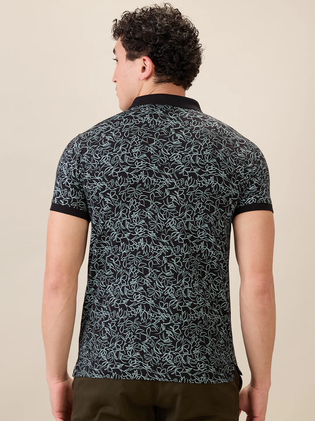 Parx Men Black Printed Regular Fit Cotton Blend Half Sleeve T-Shirt - Image 4