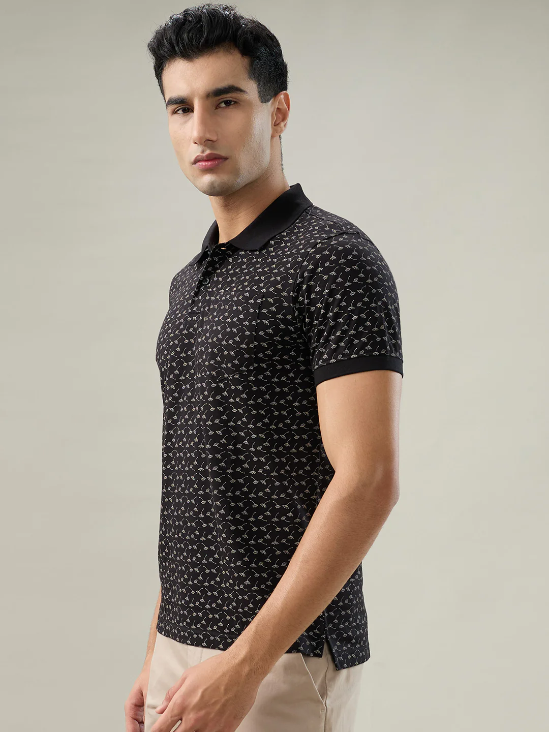 Parx Men Black Printed Regular Fit Cotton Blend T-Shirt - Image 3