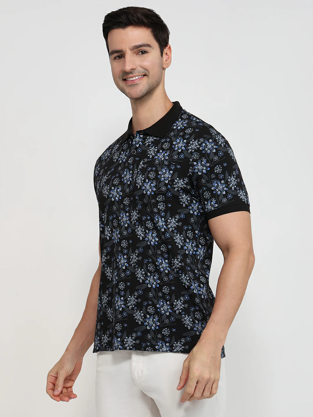 Parx Men Black Printed Regular Fit Cotton T-Shirt - Image 2