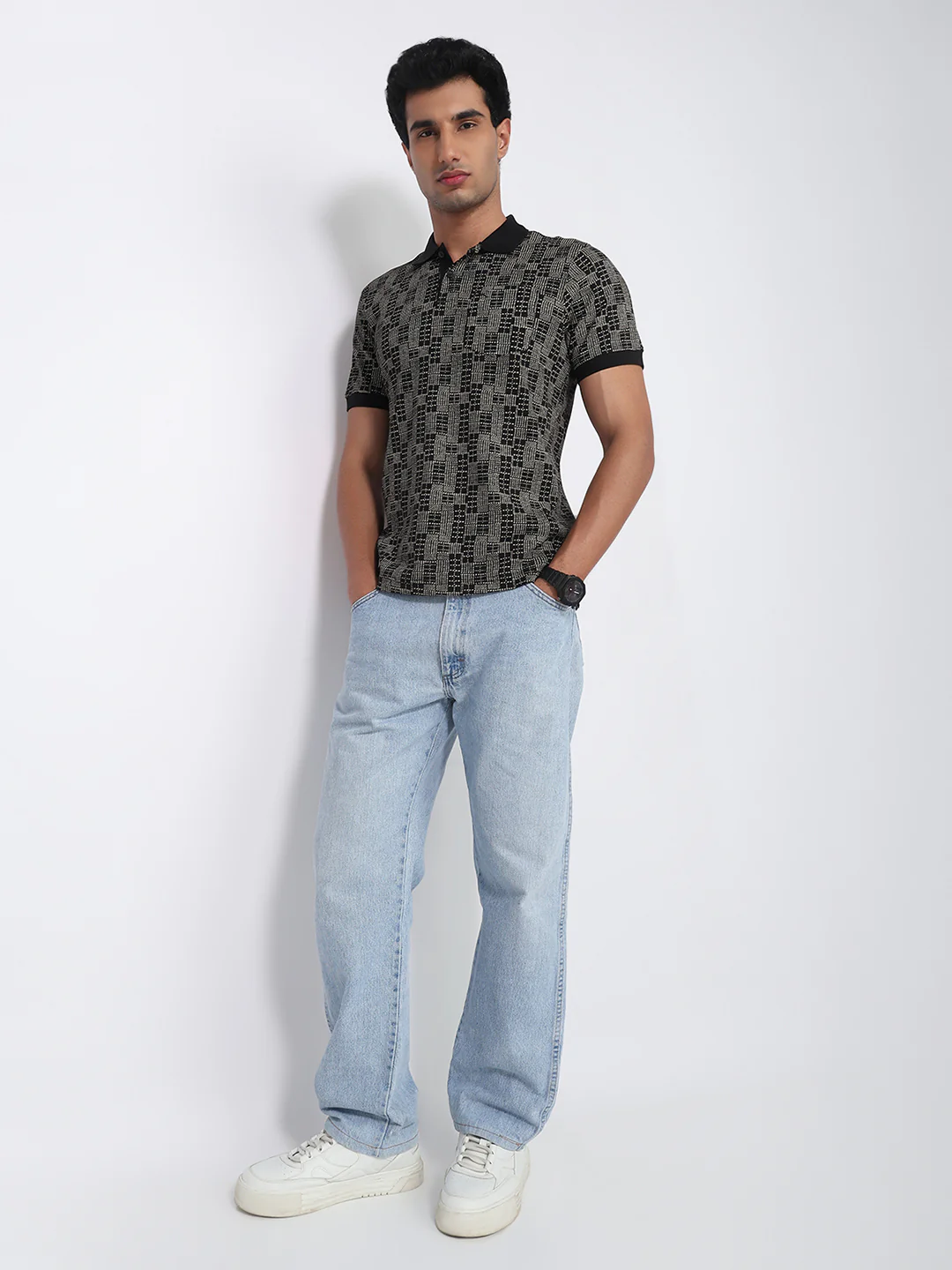 Parx Men Black Printed Regular Fit Cotton T-Shirt - Image 5