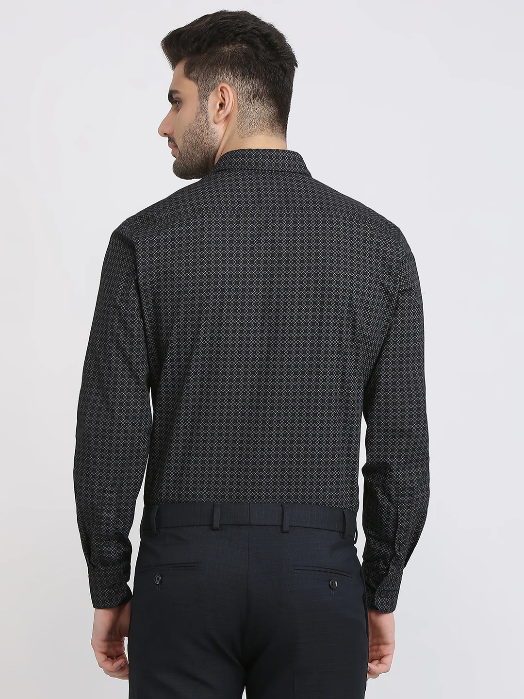 Parx Men Black Printed Slim Fit Cotton Casual Shirt - Image 4