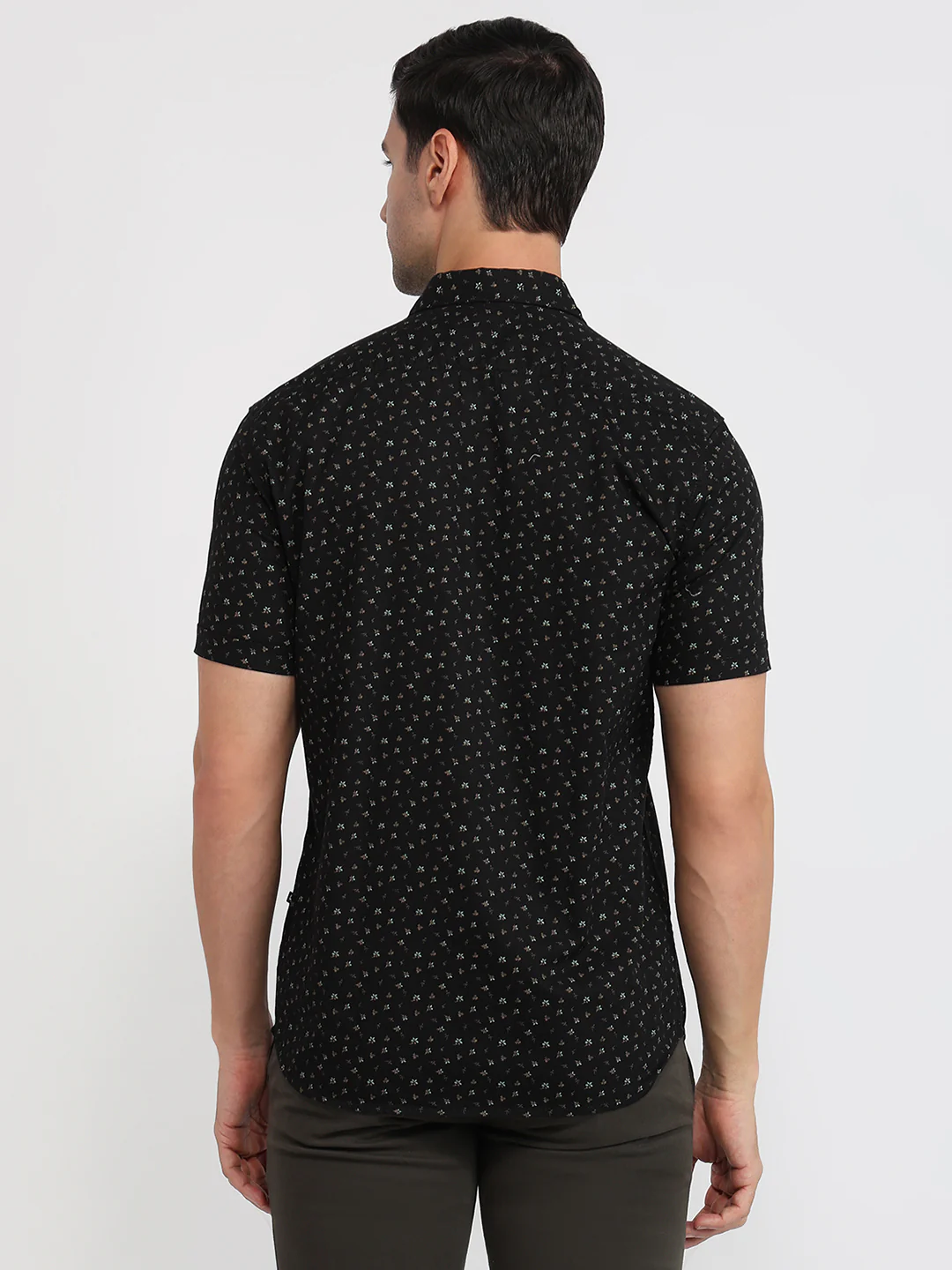 Parx Men Black Printed Slim Fit Cotton Casual Shirt - Image 4