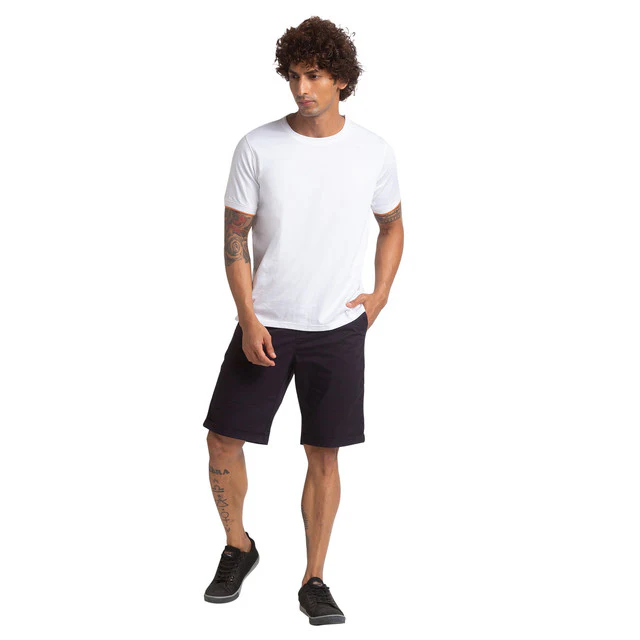 Parx Men Black Regular Fit Solid Shorts - Image 5