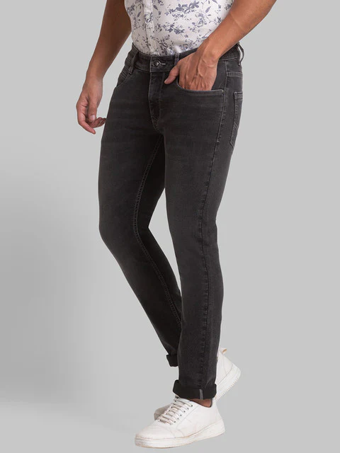 Parx Men Black Skinny Fit Plain Jeans - Image 3