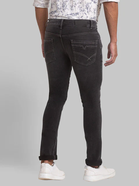 Parx Men Black Skinny Fit Plain Jeans - Image 4