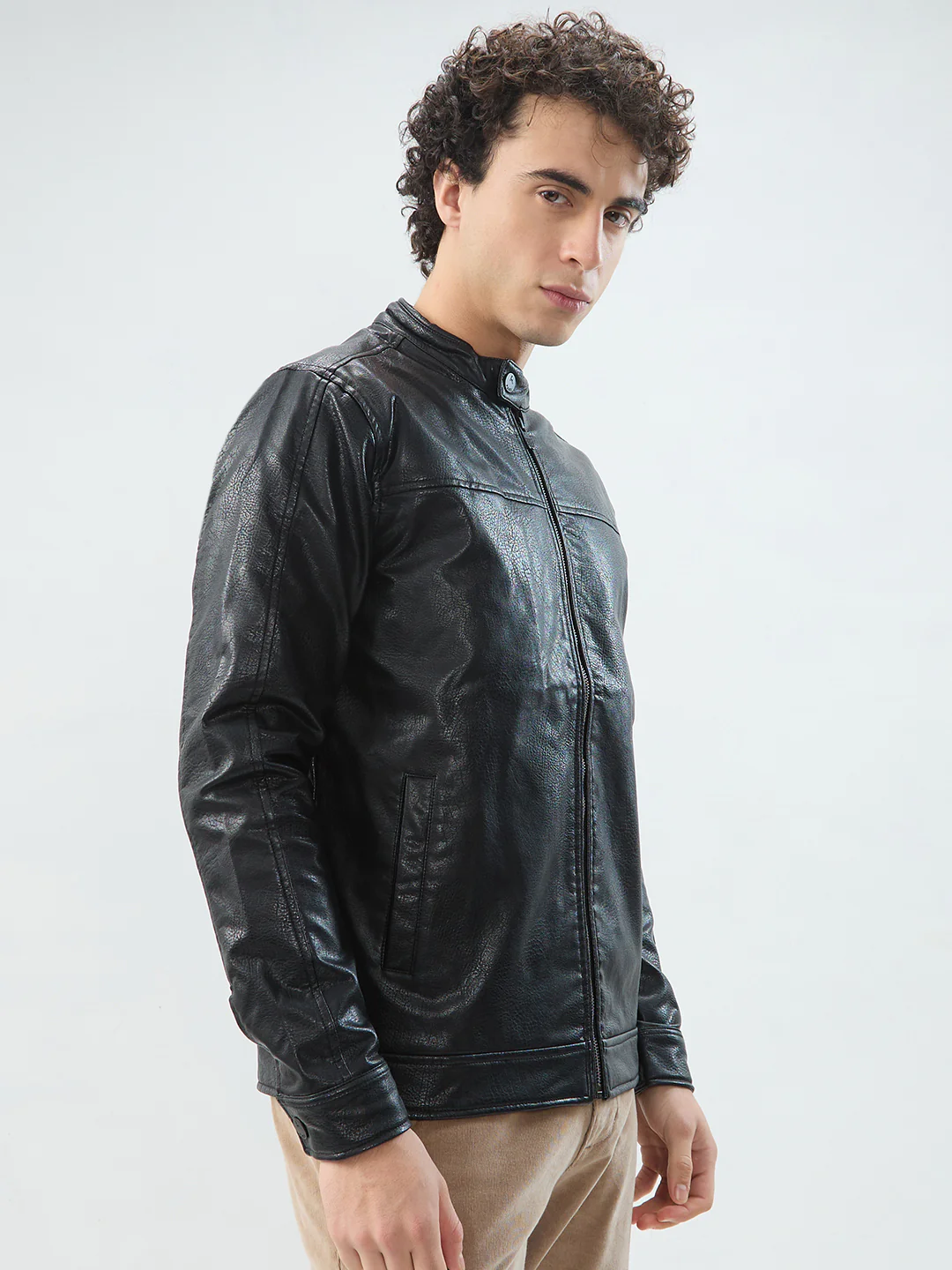 Parx Men Black Solid Cotton Blend Jacket/Winterwear - Image 2