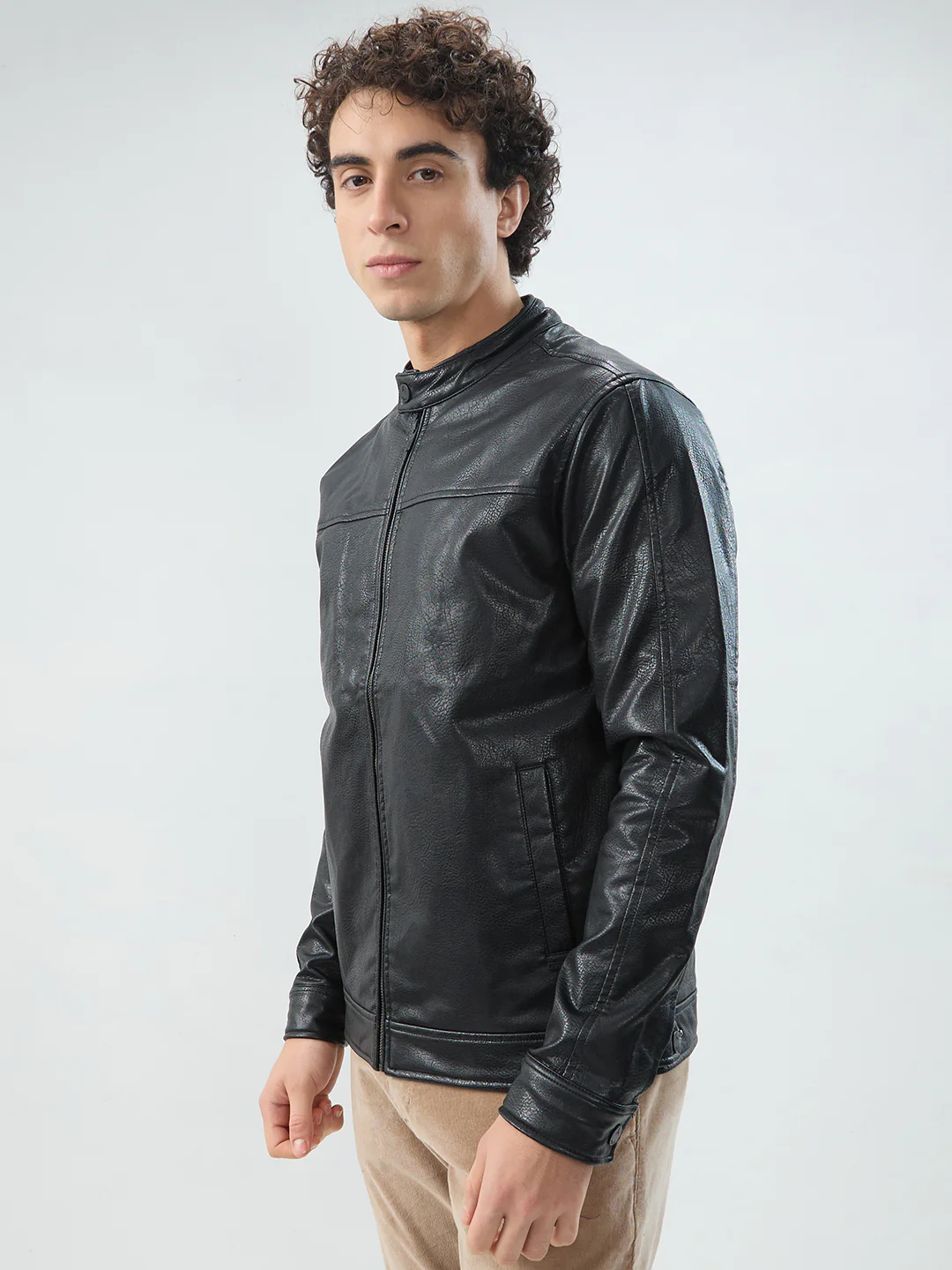 Parx Men Black Solid Cotton Blend Jacket/Winterwear - Image 3