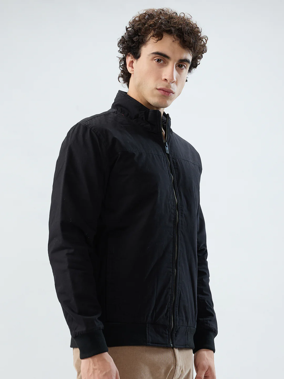 Parx Men Black Solid Cotton Jacket/Winterwear - Image 2