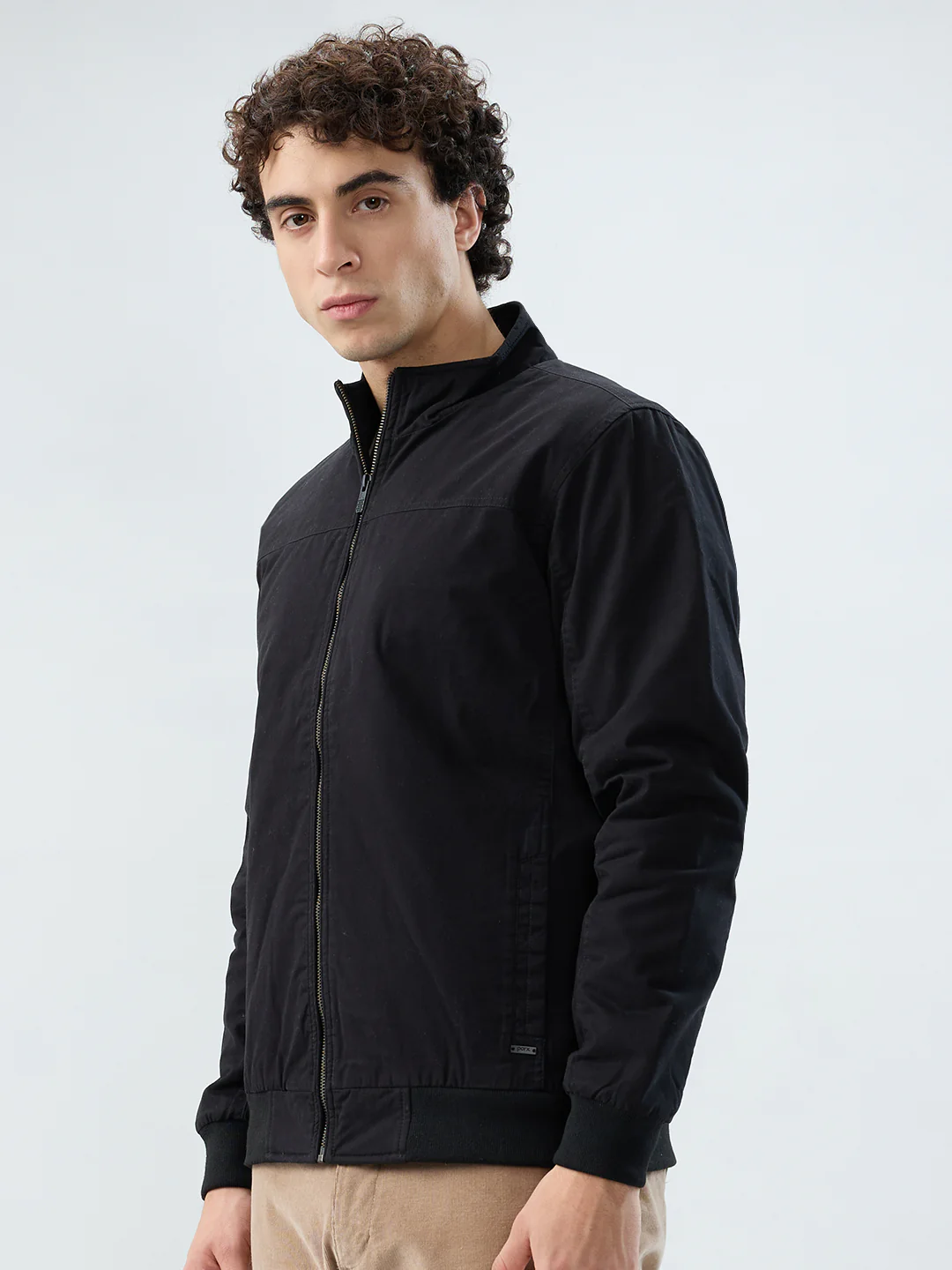 Parx Men Black Solid Cotton Jacket/Winterwear - Image 3