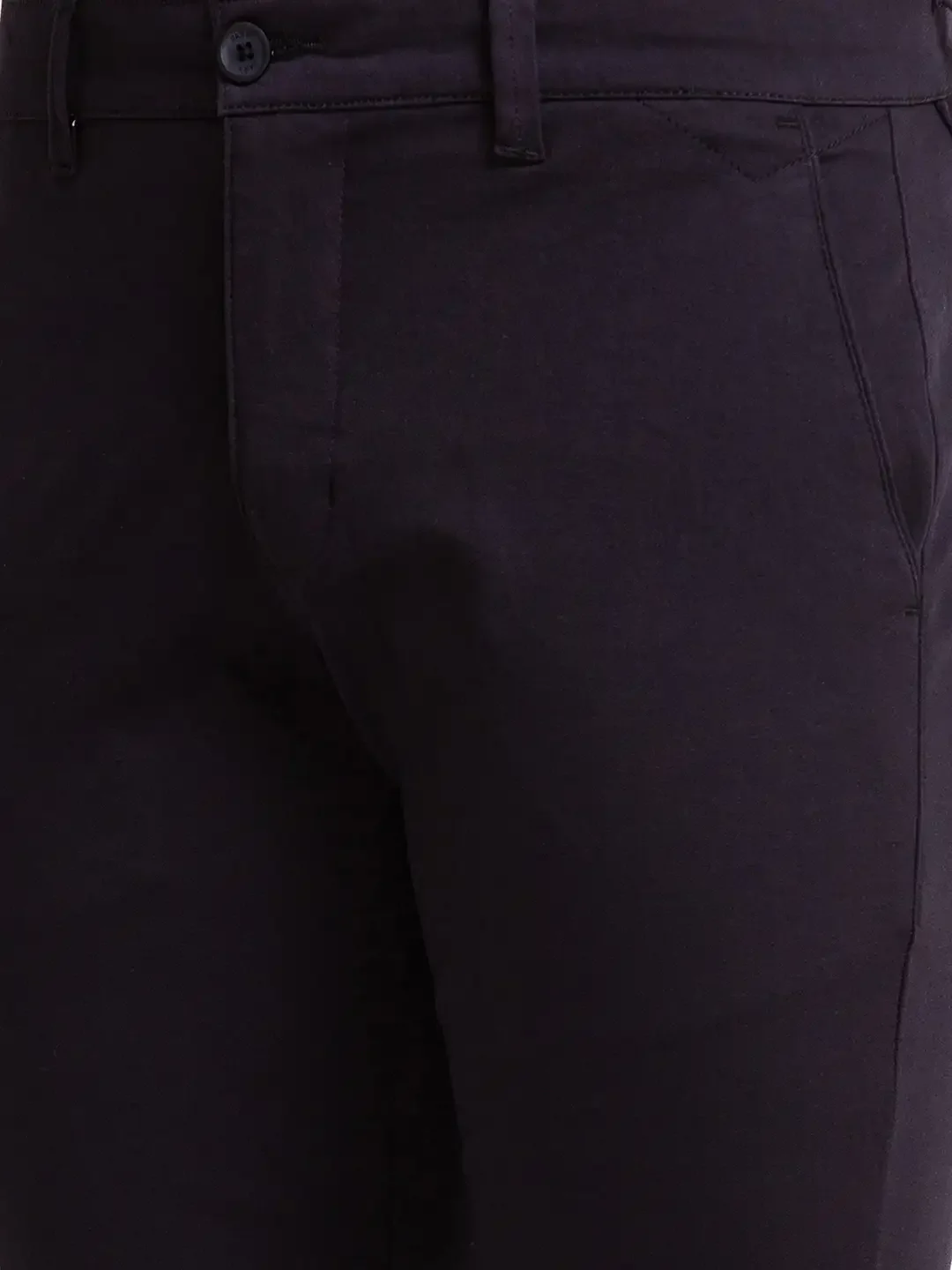 Parx Men Black Solid Lrt Fit Cotton Blend Trouser - Image 6
