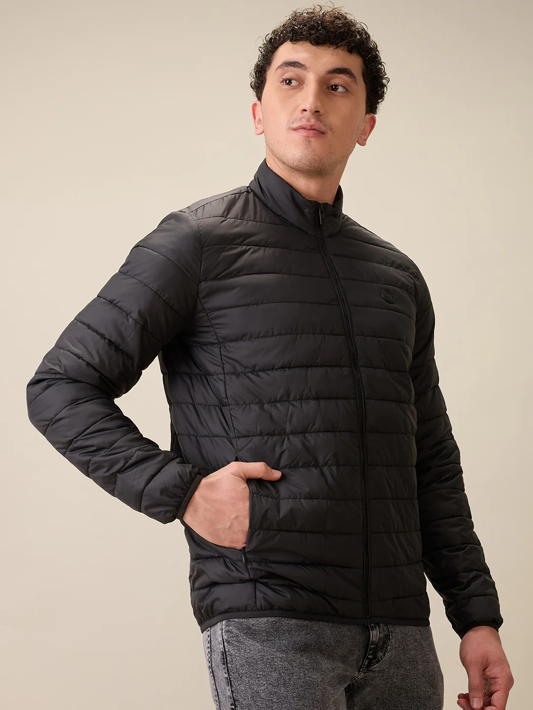 Parx Men Black Solid Polyester Full Sleeve Jacket - Image 2