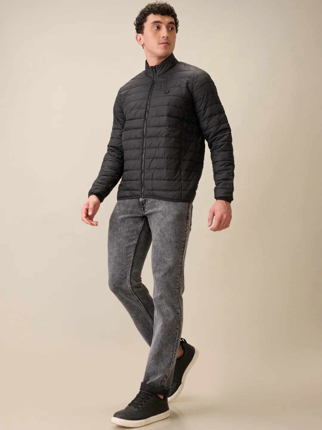Parx Men Black Solid Polyester Full Sleeve Jacket - Image 5