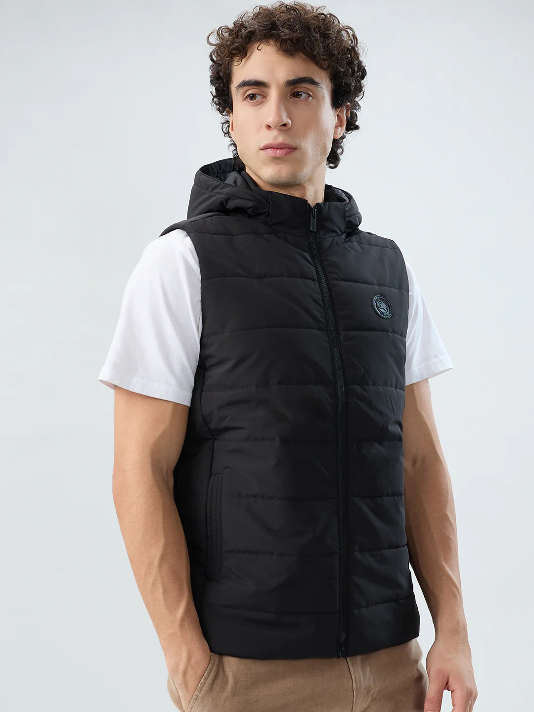 Parx Men Black Solid Polyester Jacket/Winterwear - Image 2