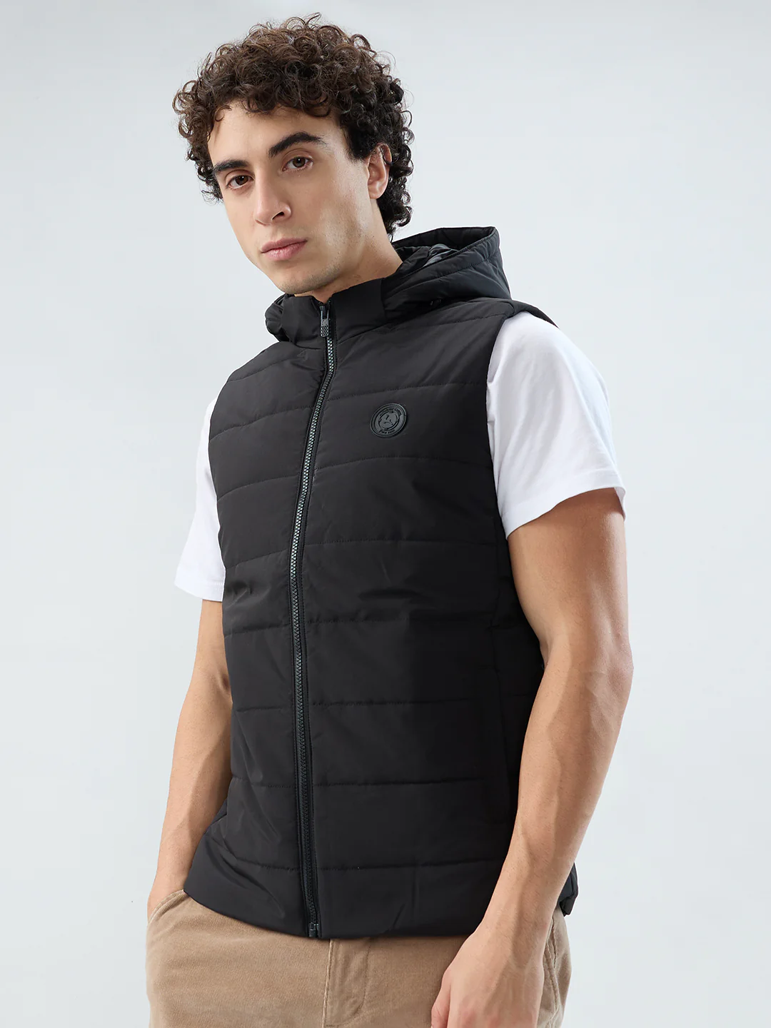 Parx Men Black Solid Polyester Jacket/Winterwear - Image 3