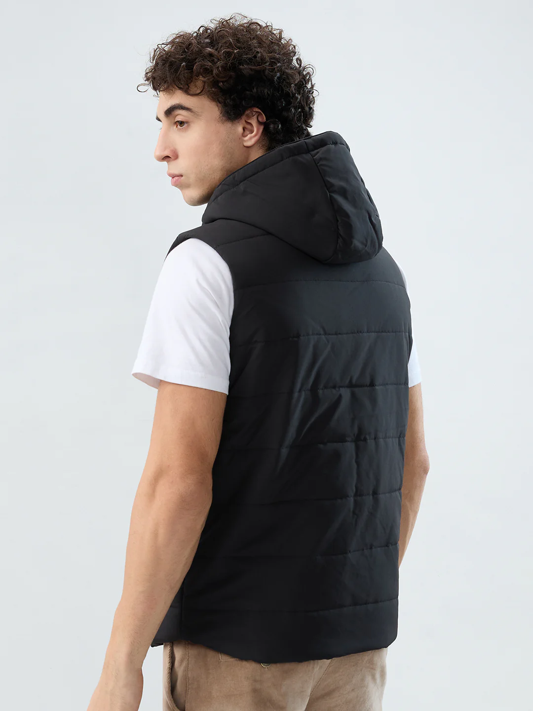 Parx Men Black Solid Polyester Jacket/Winterwear - Image 4