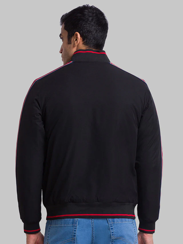 Parx Men Black Solid Polyester Jacket - Image 4