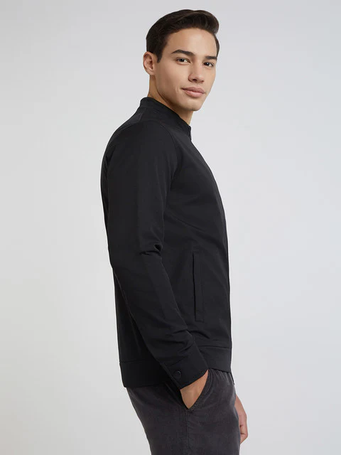 Parx Men Black Solid Polyester Jacket - Image 2