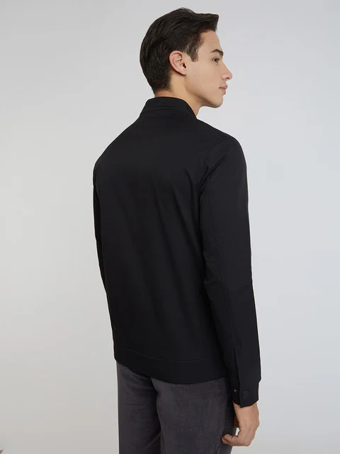 Parx Men Black Solid Polyester Jacket - Image 4