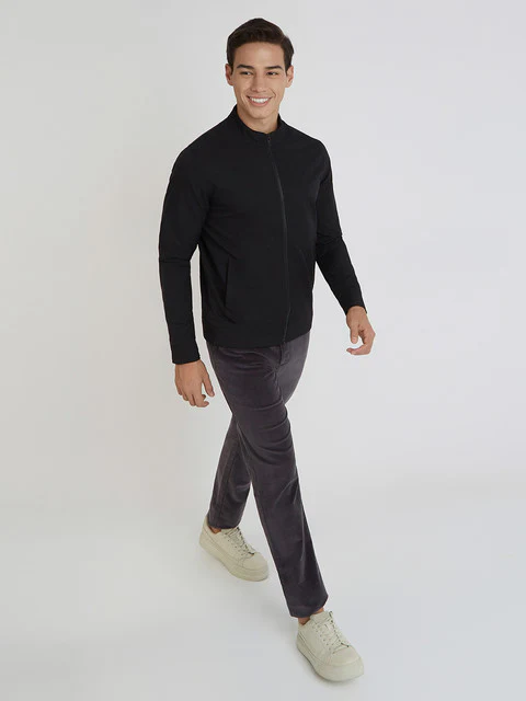 Parx Men Black Solid Polyester Jacket - Image 5