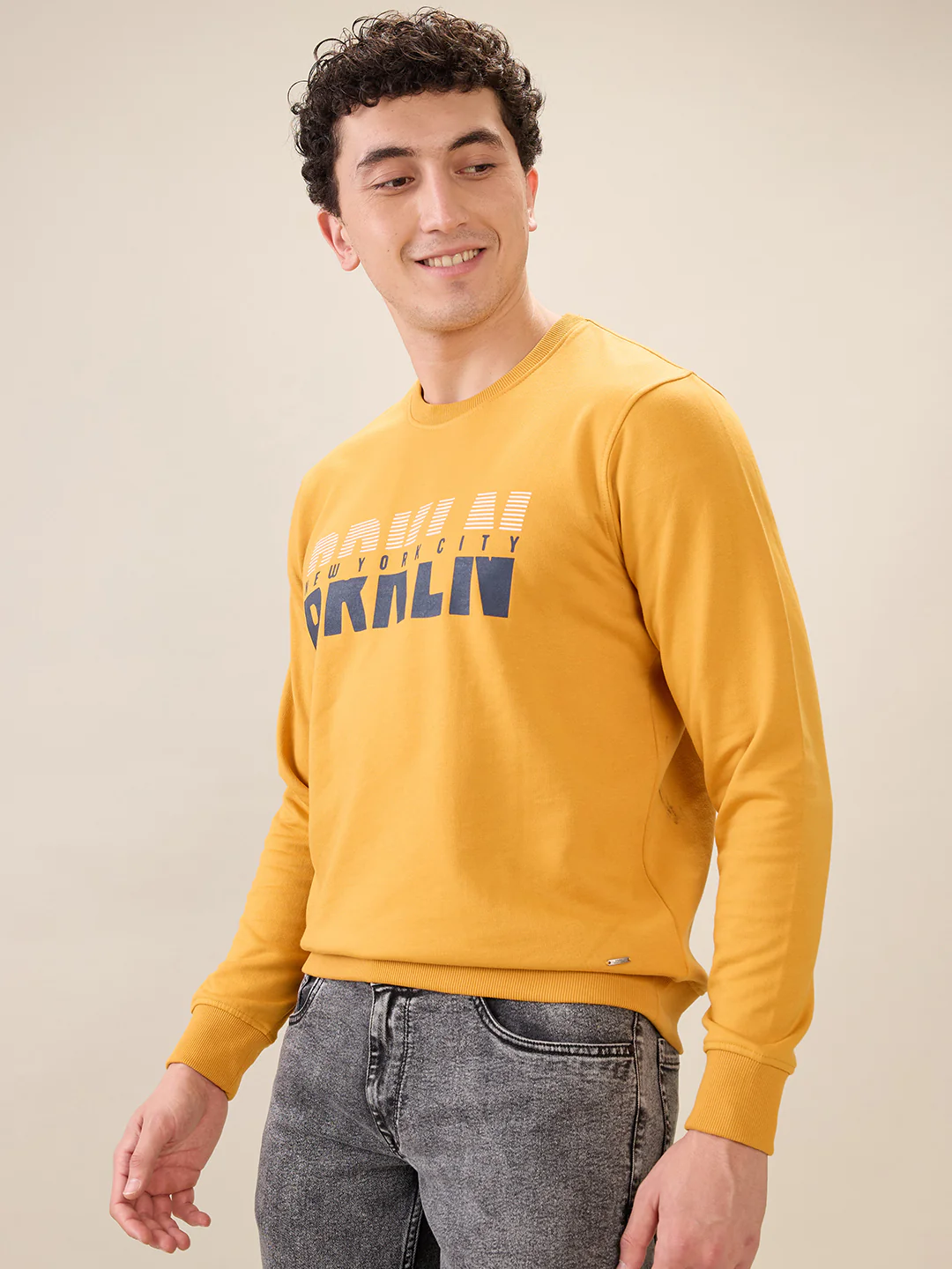 Parx Men Black Solid Regular Fit Cotton Blend Sweatshirt - Image 3