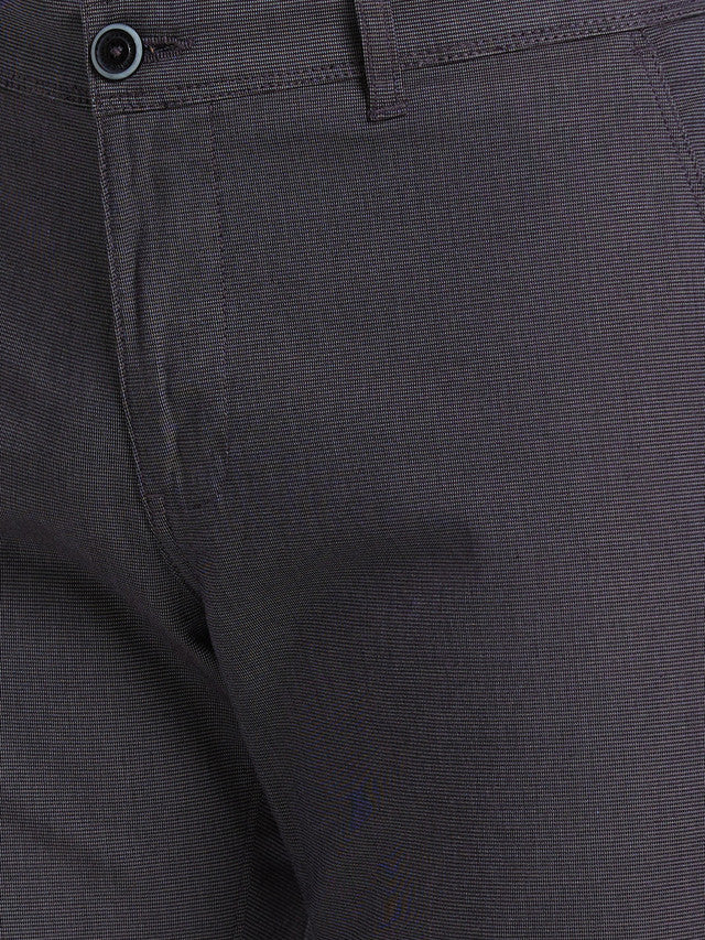 Parx Men Black Yarn Dyed Tapered Fit Trouser - Image 6
