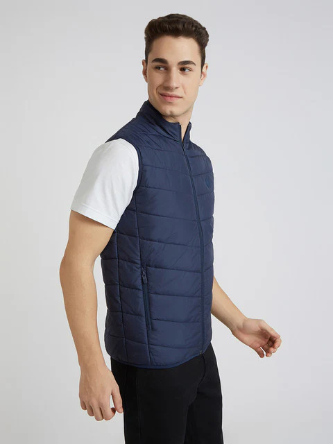 Parx Men Blue Checks Polyester Jacket - Image 2