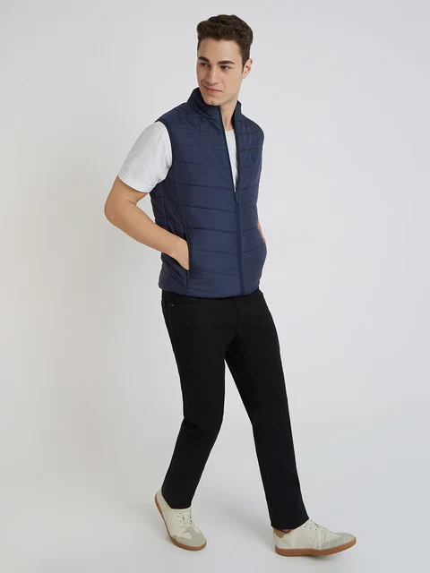 Parx Men Blue Checks Polyester Jacket - Image 5