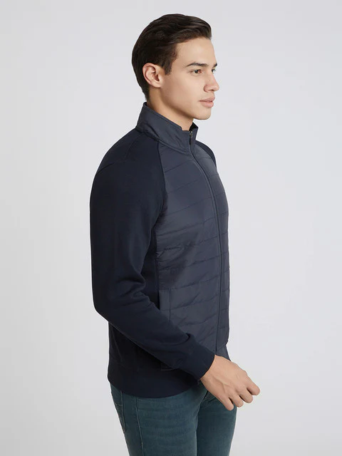 Parx Men Blue Cut & Sew Regular Fit Cotton Blend Sweatshirt - Image 2