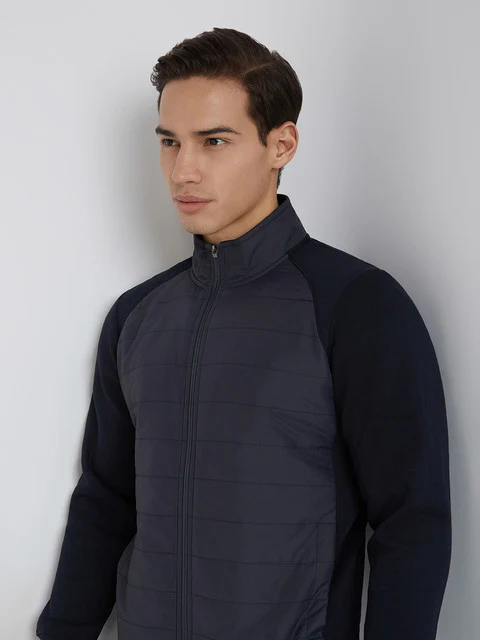 Parx Men Blue Cut & Sew Regular Fit Cotton Blend Sweatshirt - Image 6
