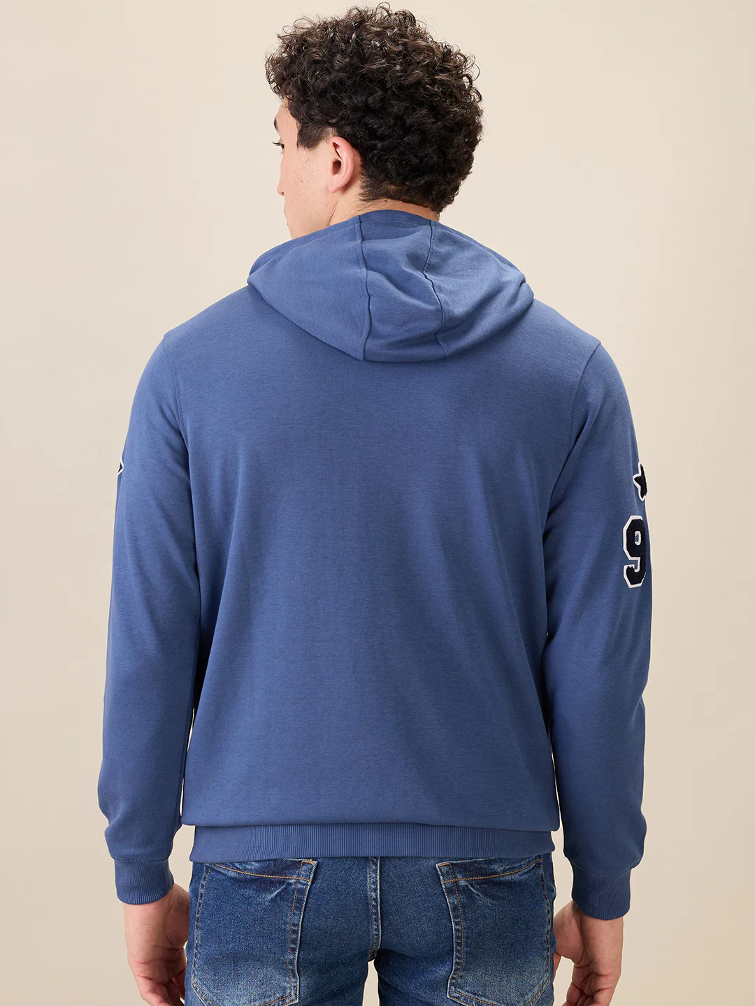 Parx Men Blue Graphic Regular Fit Cotton Blend Sweatshirt - Image 4