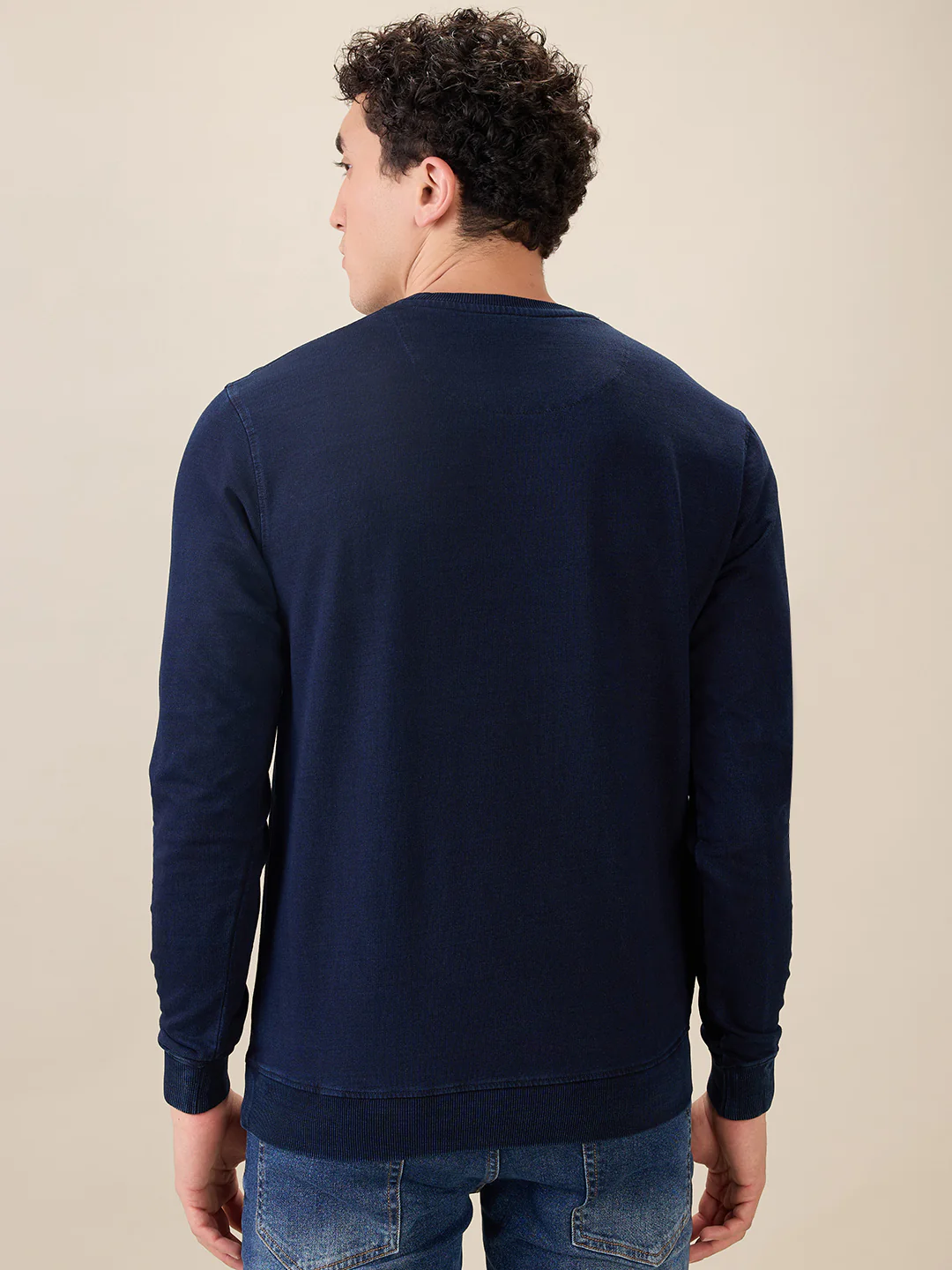 Parx Men Blue Graphic Regular Fit Cotton Sweatshirt - Image 4