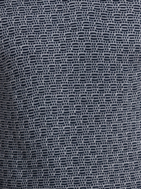 Parx Men Blue Jacquard Acrylic Sweater - Image 7