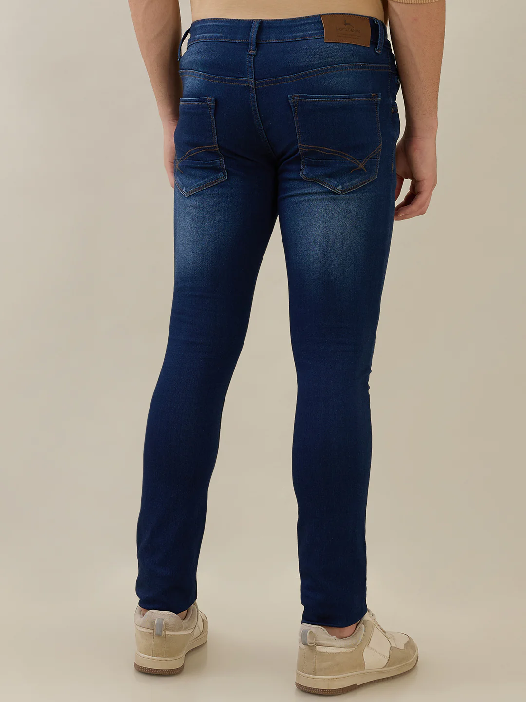 Parx Men Blue Knitted Low Rise Skinny Fit Cotton Blend Jeans - Image 4
