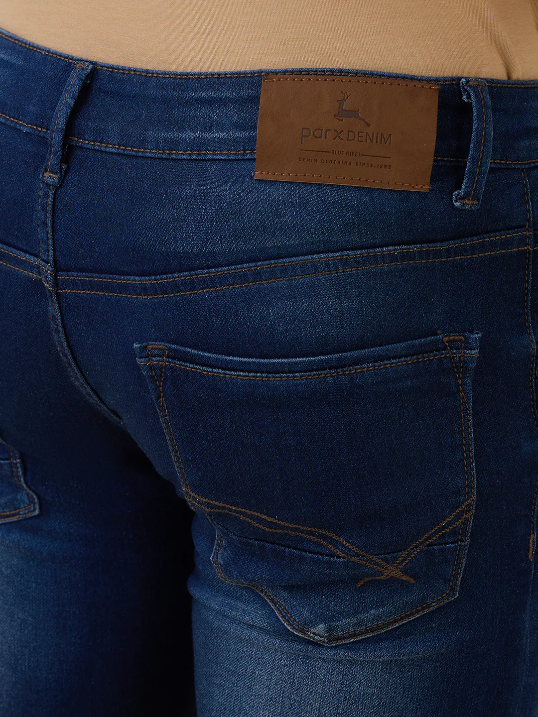Parx Men Blue Knitted Low Rise Skinny Fit Cotton Blend Jeans - Image 6