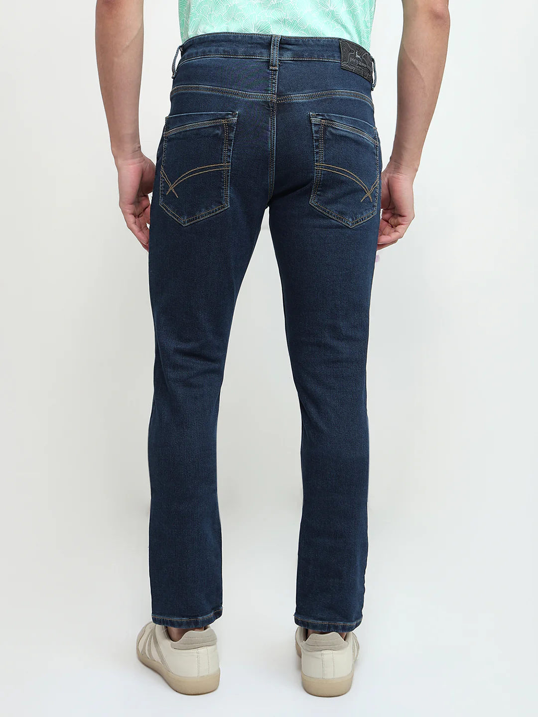 Parx Men Blue Knitted Low Rise Skinny Fit Cotton Blend Jeans - Image 4