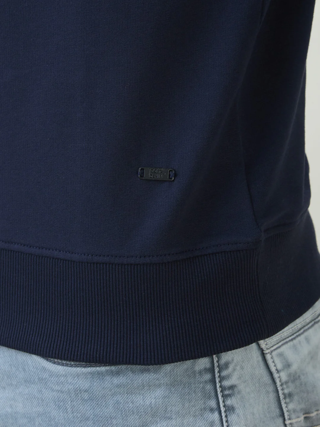 Parx Men Blue Printed Regular Fit Cotton Blend Sweatshirt - Image 7