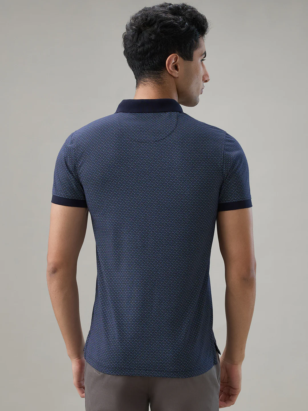 Parx Men Blue Printed Regular Fit Cotton Blend T-Shirt - Image 4
