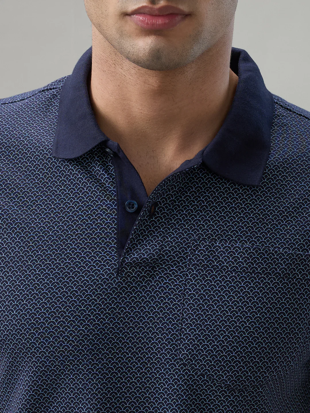 Parx Men Blue Printed Regular Fit Cotton Blend T-Shirt - Image 6