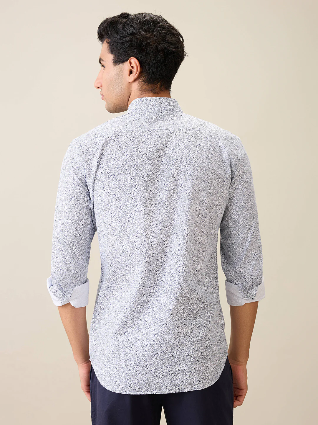 Parx Men Blue Printed Slim Fit Cotton Casual Shirt - Image 4