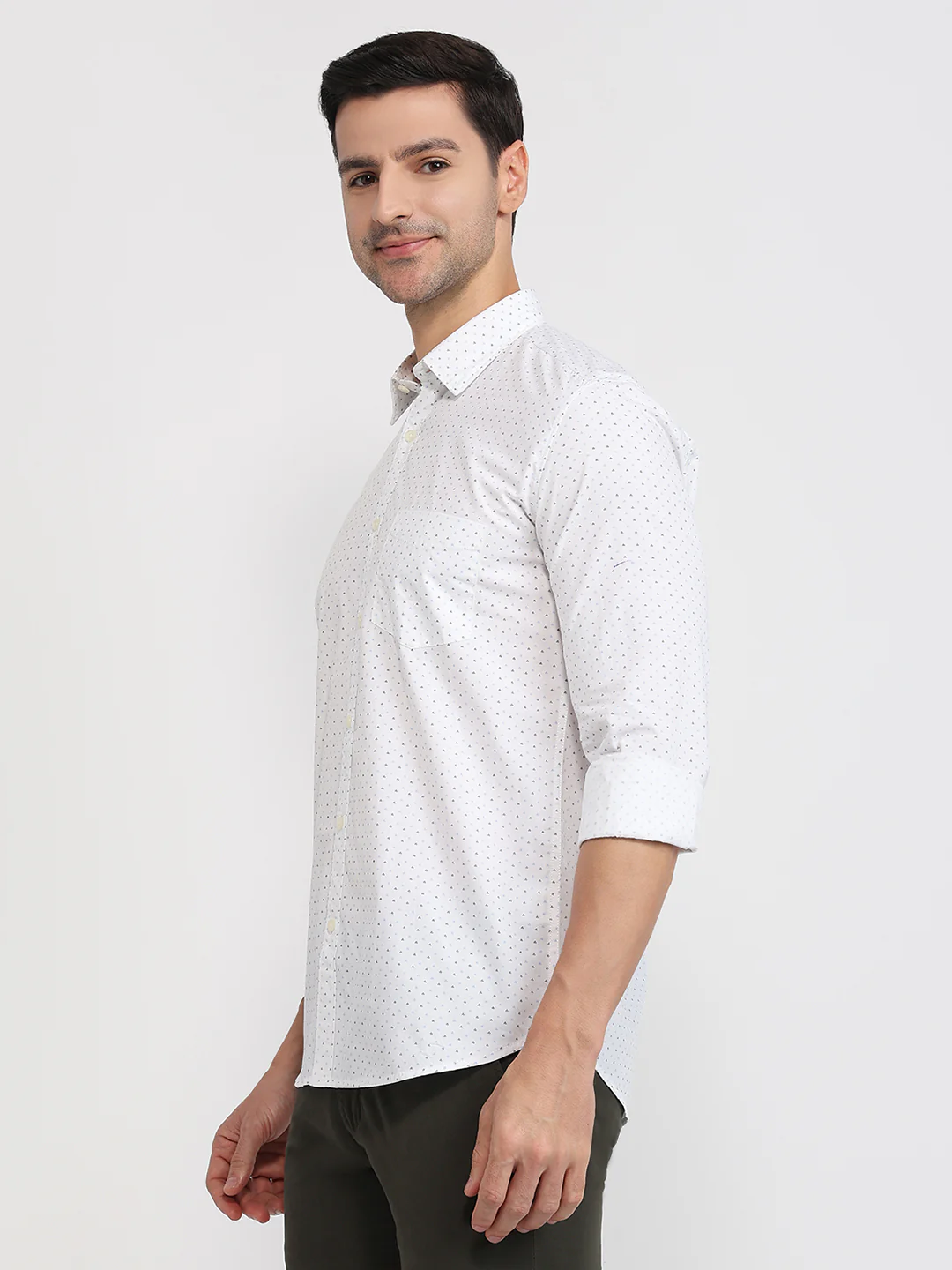 Parx Men Blue Printed Slim Fit Cotton Casual Shirt - Image 2