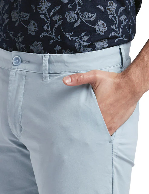 Parx Men Blue RFD Overdyed Low Rise Tapered Fit Cotton Blend Trouser - Image 6