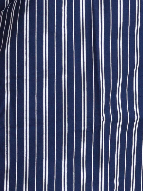 Parx Men Blue Slim Fit Printed Full Sleeve Cutaway Collar Shirt - Image 7
