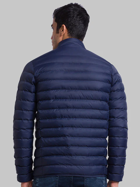 Parx Men Blue Solid Polyester Jacket - Image 4