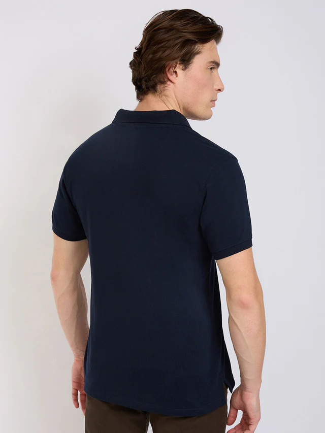Parx Men Blue Solid Regular Fit Cotton Blend T-Shirt - Image 5