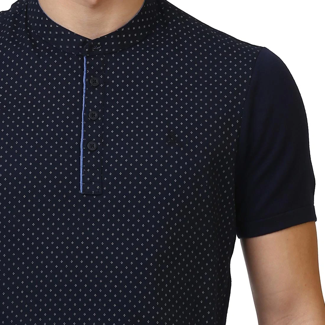 parx Men Blue Solid Regular Fit Cotton T-Shirt - Image 5