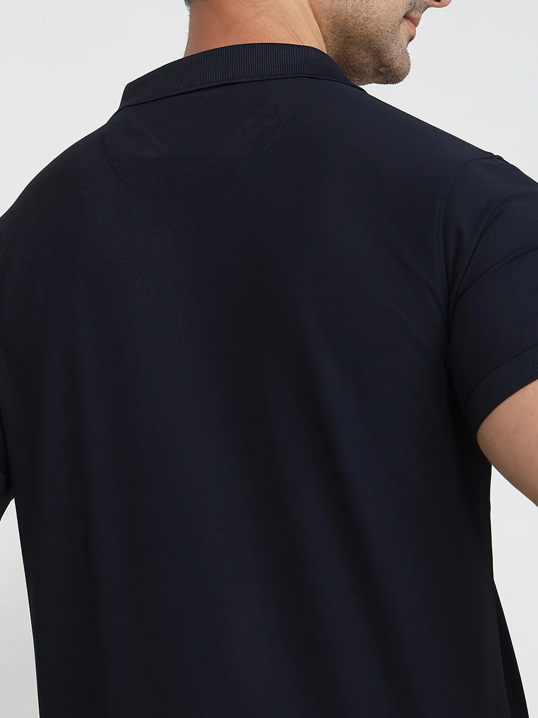 Parx Men Blue Solid Regular Fit Polyester T-shirt - Image 7