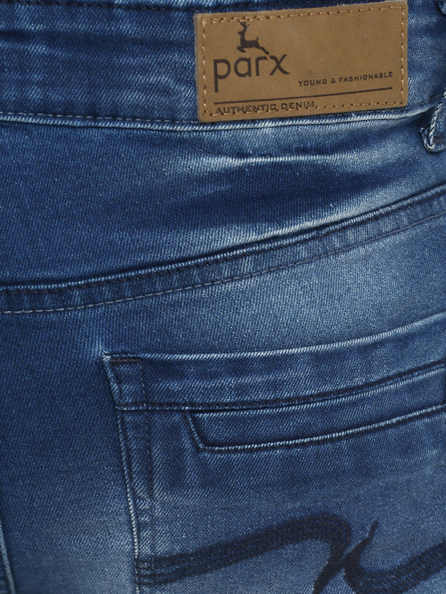 Parx Men Blue Solid Slim Fit Jeans - Image 7