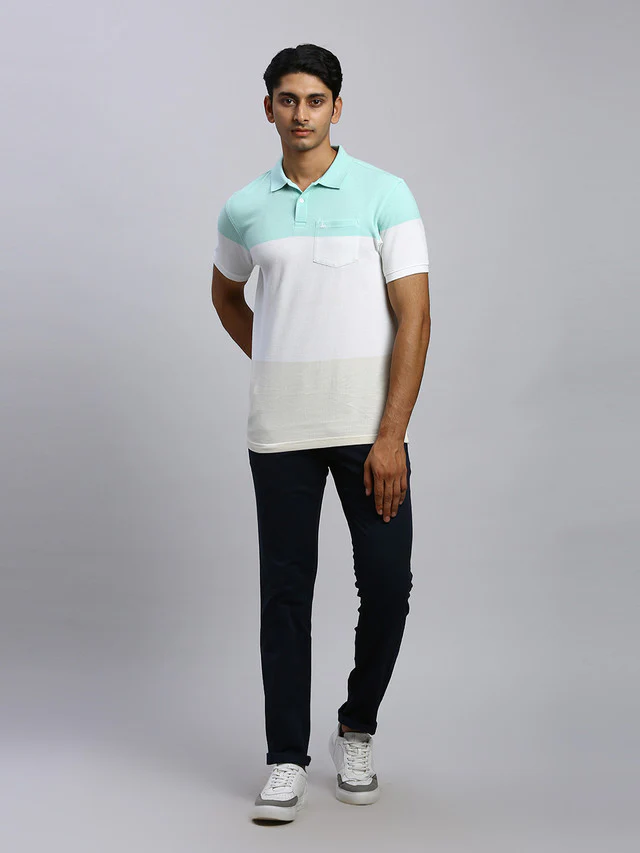 Parx Men Blue Solid Tapered Fit Trouser - Image 5
