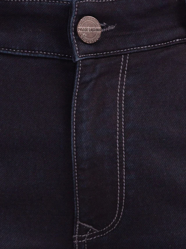 Parx Men Blue Woven Design Skinny Fit Jeans - Image 7